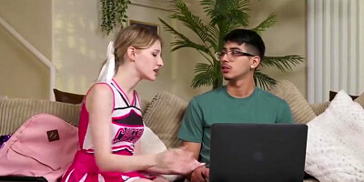Melody Marks And Petite Blonde - Virgin Cheerleader Fucks Her Shy Friend