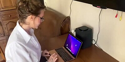 POV. I have an important meeting Cum on stepmom's face (With subs)