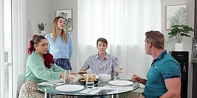 Lets His Stepsister Do What She Wants With Him With Sage Roux And Della Cate