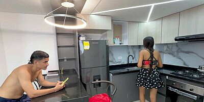 I give all my milk to my shy stepsister for her cereal until I end up fucking strong and delicious