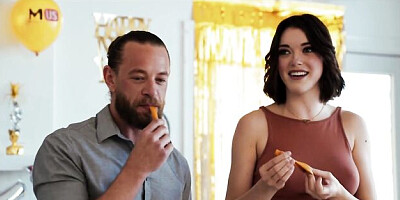 Junoesque Anny Aurora and Brad Newman - game show smut - Jerkaoke