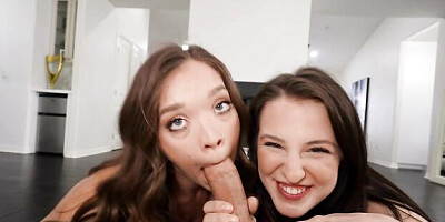 Awesome doggy style fuck with Katie Kush and Aubree Valentine