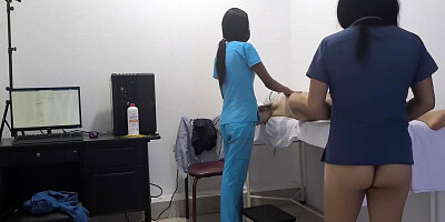 A Nurse And A Doctor Seduce The Patient And Then End Up Fucking On The Stretcher