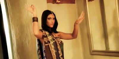 Splendid wench's slow strip porn