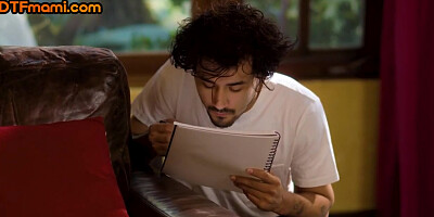 Stunning MILF bouncing on stepson cock