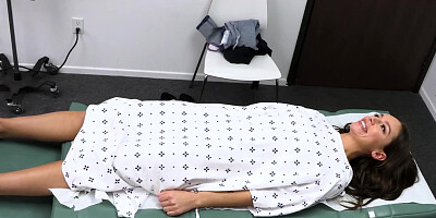 Seductive April Olsen is seduced by her pervy doctor who cums in her amazing mouth