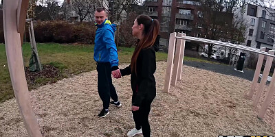 VIP4K. Jogging ended up as a hot sex with a stranger with a cuckolding BF