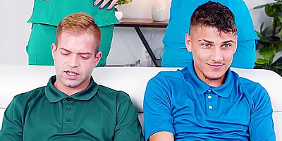 Serve The Lad Some Naughty Physical Check Up With Kate Dee, Joslyn Jane And Jane Dee