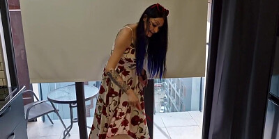 Punishes Her Submissive. Spanking Of A Naked Ass. Punishment On Vacation With Dominatrix Nika