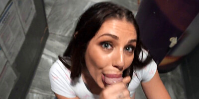 Little Slut Lifts Her Skirt And Fucks In The Store