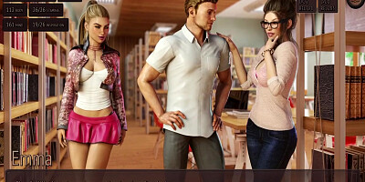 Two Hot Collage Girl In Public Library - 3d Hentai Animated Porn With Sound - Living With Temptation With Car Toon And Hentai 3d