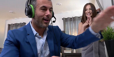 Aubree Valentine, Brock Cooper And Sugar Daddy - Horny Teen 18+ Doesnt Care About Her Sugar Stepdaddy Business Call