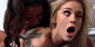 Sweet blonde cheats on BF with his hot Latina stepsister