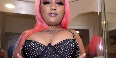 Sexy chocolate's vagina enjoys the big black dick