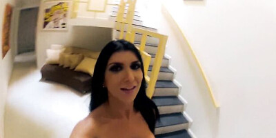 Playful Derrick Pierce and Romi Rain at tattoo clip