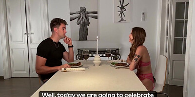 Agatha Shayk And Jimmy Bud - Steak And Blowjob Day Celebration
