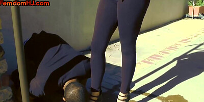 Hj Ir Redhead Big-breasted Domina Jerks Dick Outdoor - Große Titten