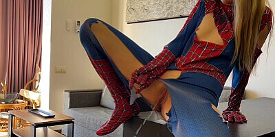 Non-stop squirt: First video without a pause for jerking off