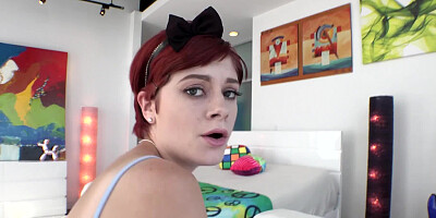 Cutie with a sleeve tattoo goes down on his big cock