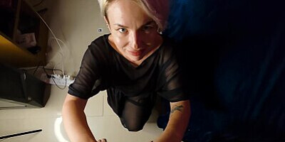 The guy came to find out what kind of moans the neighbor had behind the wall and she took it in her