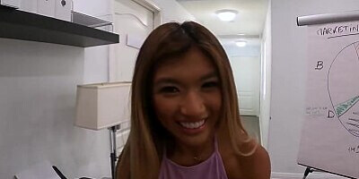 POVD Loud Moaning Asian Gets Facial Fucked By Big Dick