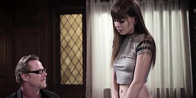 Cute 19yo Alex Blake pounded hard in taboo threesome