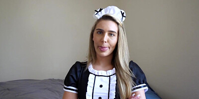 Brad fucked Ella wearing sexy maid outfit