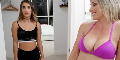 MOFOS - Watch Cory Chase And Her Stepdaughter Uma Jolie Share A Huge Dick And A Messy Cumshot