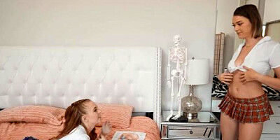 Hot & Mean: Madi Collins plus Anny Aurora ass fingering