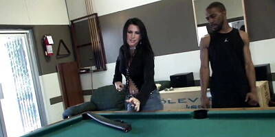 Pool Hustler Kendra Secrets Likes Big Black Cue Sticks