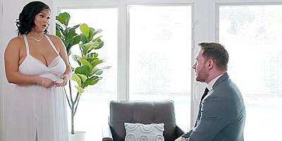 Ashlyn Peaks - Big Boobed Bbw Ebony Bride Calming Down The Nervous Best Man