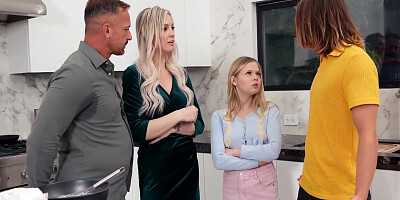 Nicole Graves, Kenzie Taylor And Coco Lovelock - Naughty Babe Gets Her Tight Pussy Fucked In Amazing Orgy With Slutty Stepmom