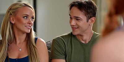 Ambitious Amber Summer Cant Wait take a Ride on new Stepbro's Dick to Sway his vote