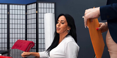 Fabulous IT chicks get horny with a strap-on in their office