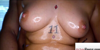 FilthyMassage - BUSTY BABE , OILED TITS And A Juicy Pussy Getting Fucked Good