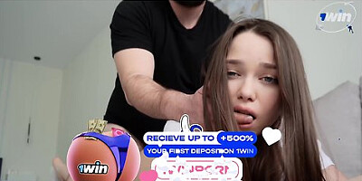 Valeria Sladkih's ass-fuck creampie brings her beau to his knees as she roughly bangs her taut culo!