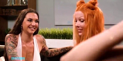 Lesbian Couple Fucking Redhead Stripper With Big T, Rocky Emerson And Madison A