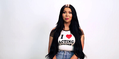 Chubby brunette gets horny and plays with her soaking wet cunt