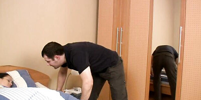 Quick homemade sex with a long-legged brunette Koschka