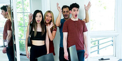 Playful Whitney and Amber's oral scene