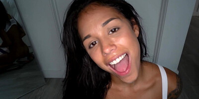 Latina cutie Camila Cortez is fucked in her pretty face