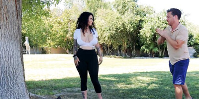 Flawless Arabelle and Kyle's big tits scene