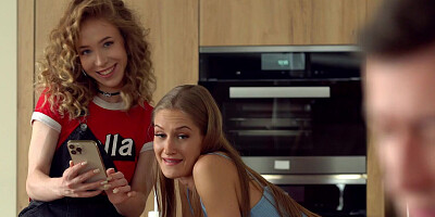 Nata Ocean & Tiffany Tatum Chase Stepbro, ...You Cant Hide Your Dick From Us...