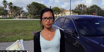 MOFOS - Tiny nerdy asain Vina Sky takes big cock