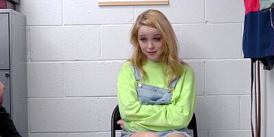 Interrogated blonde teen Nikole Nash fucked after thievery