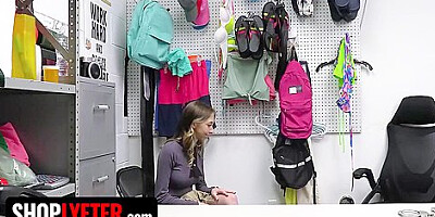 Nerdy Girl Breezy Bri Gets Dominated In The Backroom For Stealing From The Wrong Store