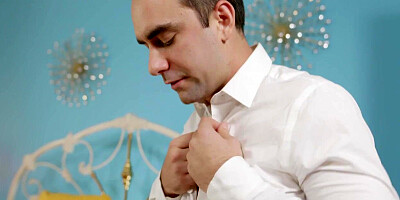 Sensual babe lets handsome guy bang her cute tiny ass hole