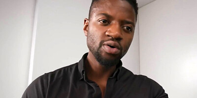 Juicy hot ebony pleases dude fat cock with blowjobs and rides