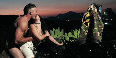 ToughLoveX: Tattooed Vanessa Sky deepthroat creampie