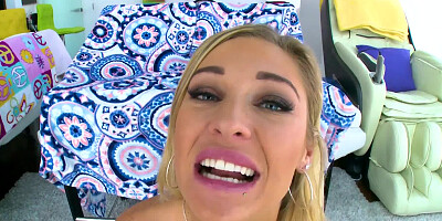 Adult movie director screws hot blonde in tight ass